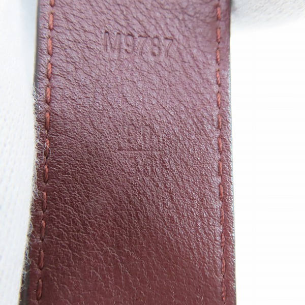 実際に弊社で買取させて頂いたLOUIS VUITTON/ルイヴィトン サンチュールスタンプ ダミエアンフィニ レザー ベルト M9787の画像 4枚目