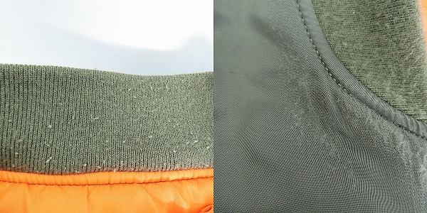 実際に弊社で買取させて頂いたALPHA INDUSTRIES/アルファインダストリーズ ナイロン リバーシブル フライトジャケット 20004-0576/4Lの画像 9枚目