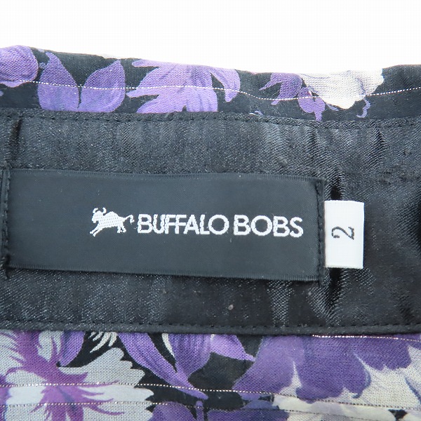 実際に弊社で買取させて頂いたBUFFALO BOBS/バッファローボブズ 花柄/ラメストライプ 長袖シャツ /2の画像 2枚目