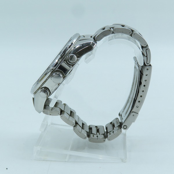 実際に弊社で買取させて頂いたSEIKO/セイコー クロノグラフ ステンレスベゼル/黒文字盤 クォーツ腕時計 7T92-0LV0 【動作未確認】の画像 1枚目