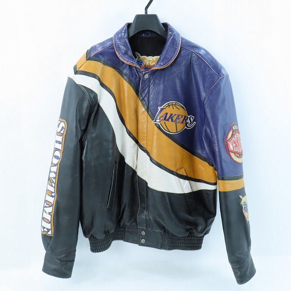 実際に弊社で買取させて頂いたJEFF HAMILTON/ジェフ ハミルトン Lakers/レイカーズ レザーブルゾン/L