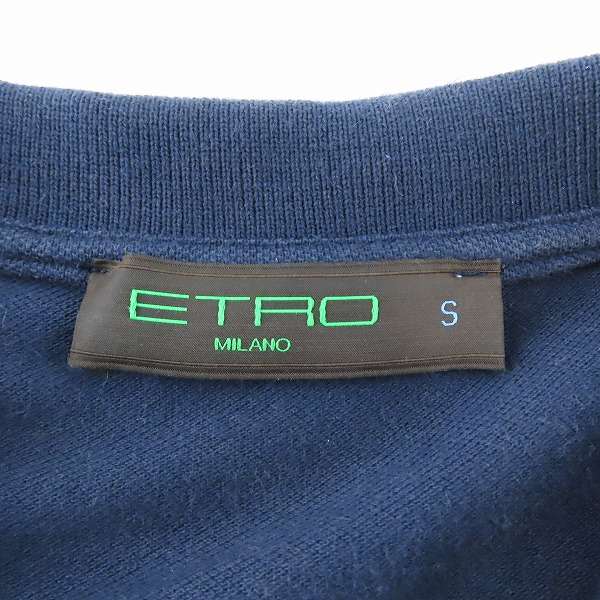 実際に弊社で買取させて頂いたETRO/エトロ 襟下ロゴプリント 半袖ポロシャツ Sの画像 2枚目
