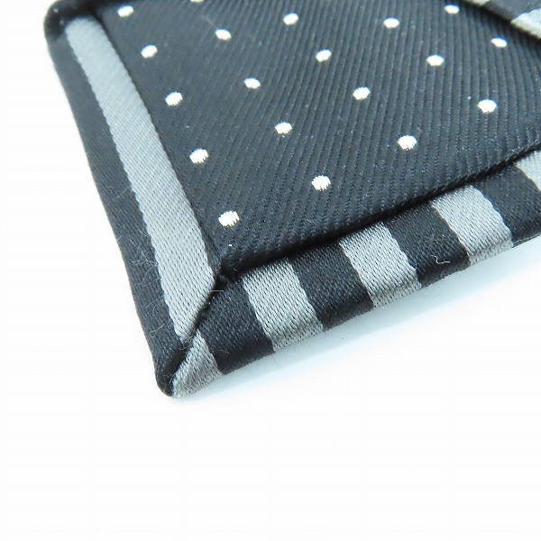 実際に弊社で買取させて頂いたYohji Yamamoto COSTUME D'HOMME/ヨウジヤマモトコスチュームドオム ドット切替ネクタイ ブラック×グレーの画像 7枚目