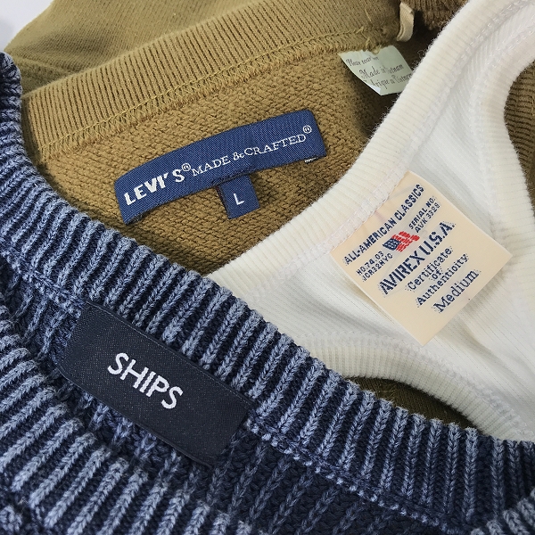 実際に弊社で買取させて頂いた【おまとめ】アビレックス/シップス/リーバイス 等 ニット/タンクトップ/スウェット 他の画像 1枚目