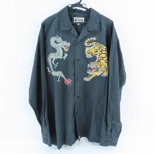 実際に弊社で買取させて頂いたA BATHING APE/アベイシングエイプ TIGER AND DRAGON/タイガー＆ドラゴン OPEN COLLAR SHIRT/オープンカラーシャツ/2XL
