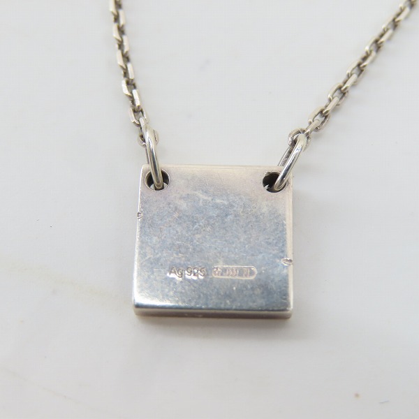 実際に弊社で買取させて頂いたGUCCI/グッチ Ag925 ブランドロゴネックレス スクエアの画像 2枚目