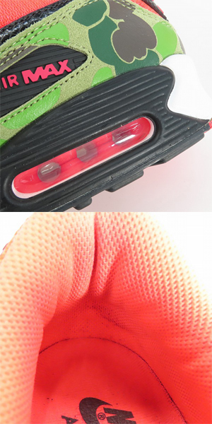 実際に弊社で買取させて頂いたNIKE×atmos/ナイキ×アトモス AIR MAX 90 SP REVERSE DUCK CAMO/リバース ダック カモ CW6024-600/29の画像 6枚目