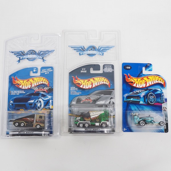 実際に弊社で買取させて頂いた【未開封】Hot Wheels/ホットウィール 2001 FINAL RUN RAMP TRUCK/2002 FINAL RUN SPIN OUT/Final Flush 3点セット