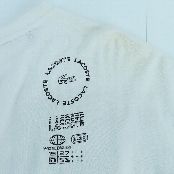 実際に弊社で買取させて頂いたLACOSTE/ラコステ マルチプリント ウルトラドライ 鹿の子 半袖Tシャツ TH0821/Lの画像 9枚目
