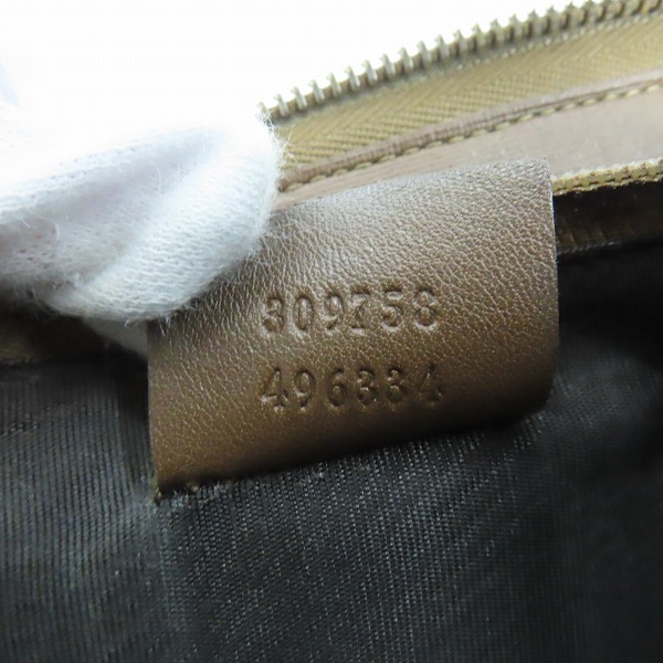 実際に弊社で買取させて頂いたGUCCI/グッチ GG柄 ラウンドファスナー ロングウォレット/長財布 309758の画像 6枚目