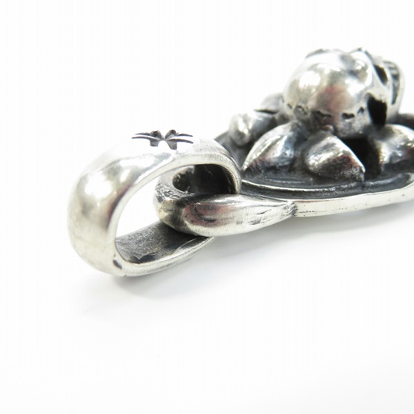 実際に弊社で買取させて頂いたGABORATORY/ガボラトリー/ガボール Skull on Cross oval Pendant/スカルオンクロスオーバルペンダントトップの画像 5枚目
