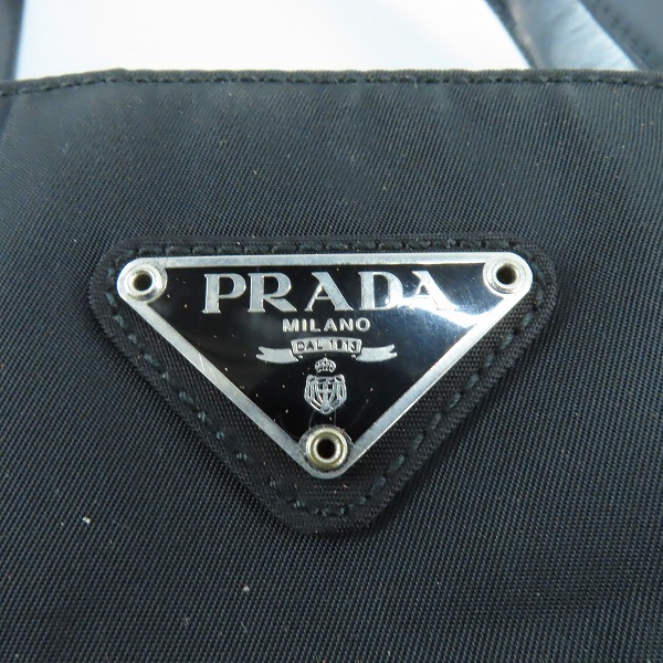 実際に弊社で買取させて頂いたPRADA/プラダ 三角ロゴプレート ハンドバッグの画像 5枚目