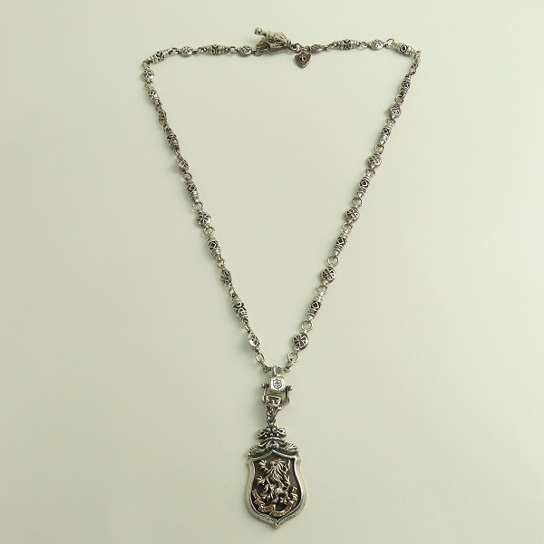 実際に弊社で買取させて頂いたLord Camelot/ロードキャメロット エンブレムペンダント/ストーン付き デザインネックレスチェーンの画像 8枚目