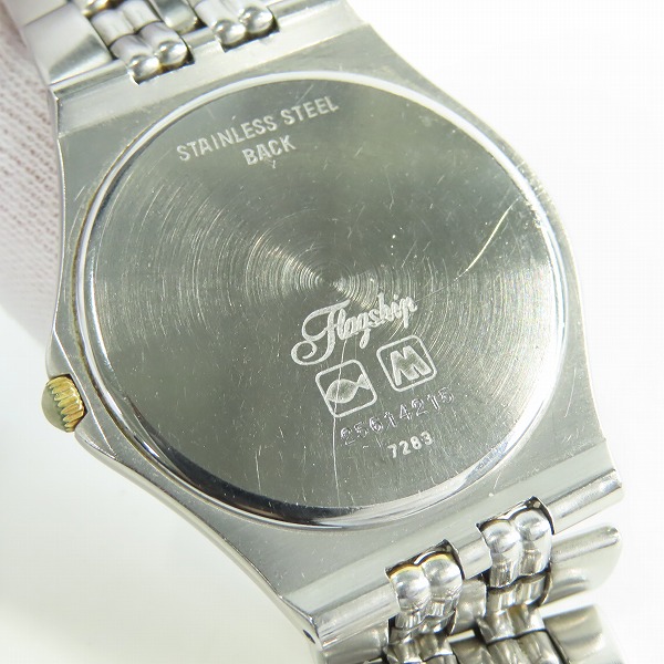 実際に弊社で買取させて頂いた【ギャラ付/動作未確認】LONGINES/ロンジン Flagship フラッグシップ デイト クォーツ 白文字盤 コンビ SS 腕時計 25614215の画像 4枚目