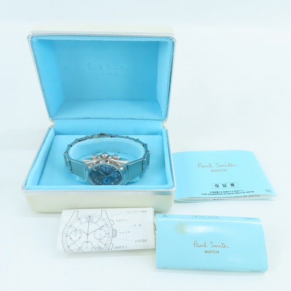 実際に弊社で買取させて頂いたPaul Smith/ポールスミス クロノグラフ 腕時計 F520-T008402の画像 8枚目