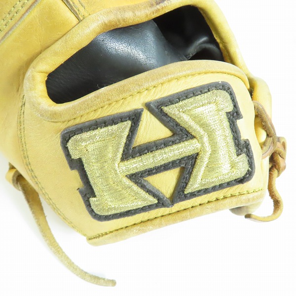 実際に弊社で買取させて頂いた HI-GOLD/ハイゴールド PAG-100F 硬式/左投げ 一塁手用 ファーストミット 野球グローブの画像 4枚目
