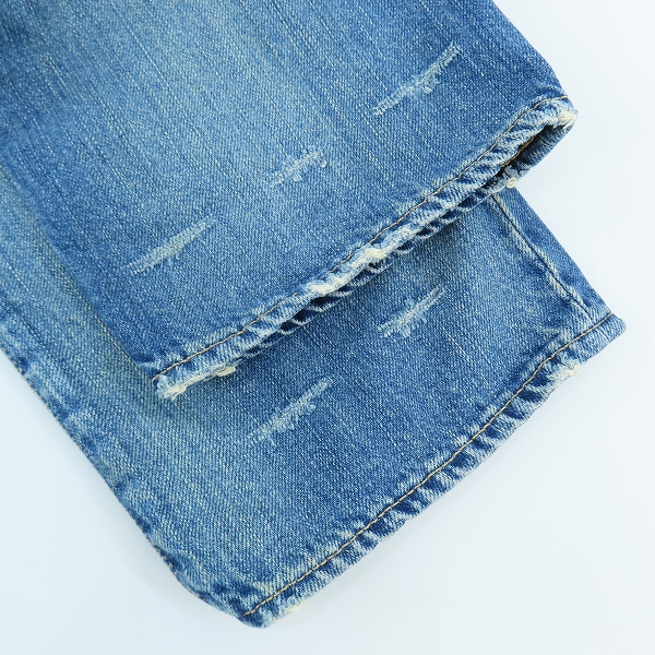 実際に弊社で買取させて頂いたHYSTERIC GLAMOUR/ヒステリックグラマー SP加工/スクラッチリメイクスリムストレートデニムパンツ 0201AP09/30の画像 9枚目