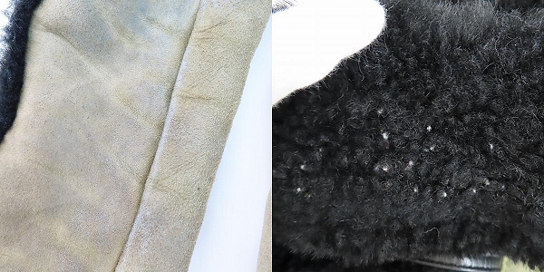 実際に弊社で買取させて頂いたDIESEL/ディーゼル 裏ボア ラムレザー/羊革 ムートンジャケット/Sの画像 9枚目