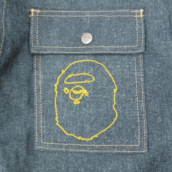 実際に弊社で買取させて頂いたA BATHING APE/アベイシングエイプ 刺繍 デニムパンツ/Sの画像 5枚目
