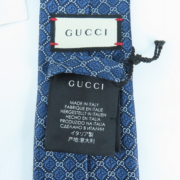 実際に弊社で買取させて頂いた【未使用】GUCCI/グッチ ネクタイ シルク ネクタイ GG柄 571800 4E002 4569の画像 4枚目