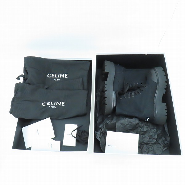 実際に弊社で買取させて頂いたCELINE/セリーヌ Lace-Up Boot 45  バルキー レースアップ ブーツ ブラック/41の画像 8枚目