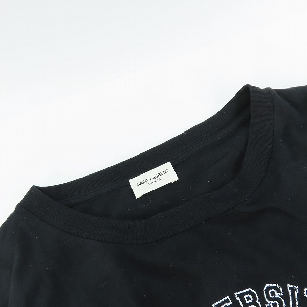実際に弊社で買取させて頂いた【JPタグ】SAINT LAURENT PARIS/サンローランパリ ユニバーシティプリントTシャツ 466895 YB1EH/Mの画像 6枚目