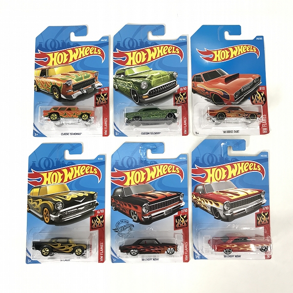 実際に弊社で買取させて頂いた【おまとめ/未開封】Hot Wheels/ホットウィール HW FLAMES '68 DODGE DART/CUSTOM '53 CHEVY 他