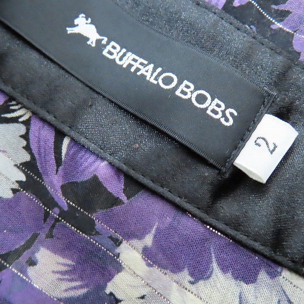 実際に弊社で買取させて頂いたBUFFALO BOBS/バッファローボブズ 花柄/ラメストライプ 長袖シャツ /2の画像 5枚目
