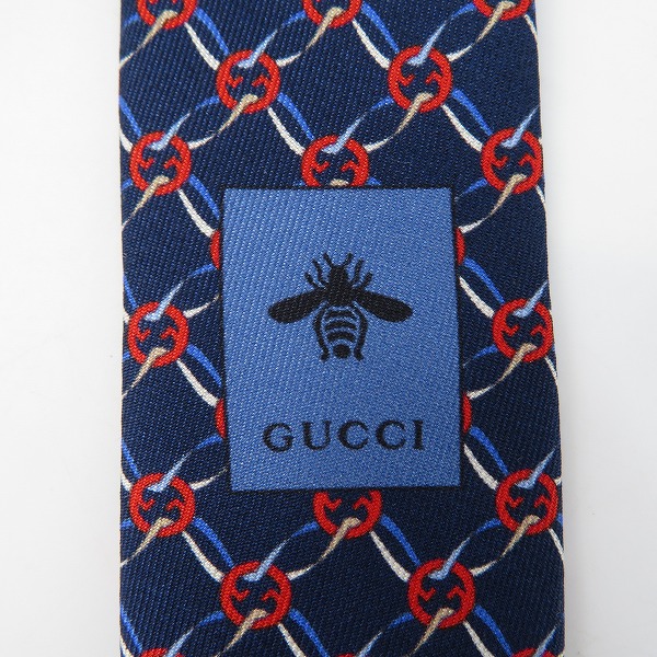 実際に弊社で買取させて頂いたGUCCI/グッチ GG柄 シルクツイル ネクタイの画像 6枚目