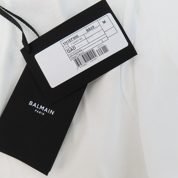 実際に弊社で買取させて頂いた【未使用】BALMAIN/バルマン ロゴ 半袖Tシャツ/Mの画像 6枚目