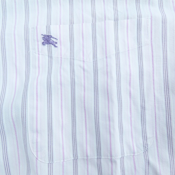 実際に弊社で買取させて頂いたBURBERRY LONDON/バーバリーロンドン ストライプ柄 半袖シャツ A1L48-116-12/Lの画像 3枚目