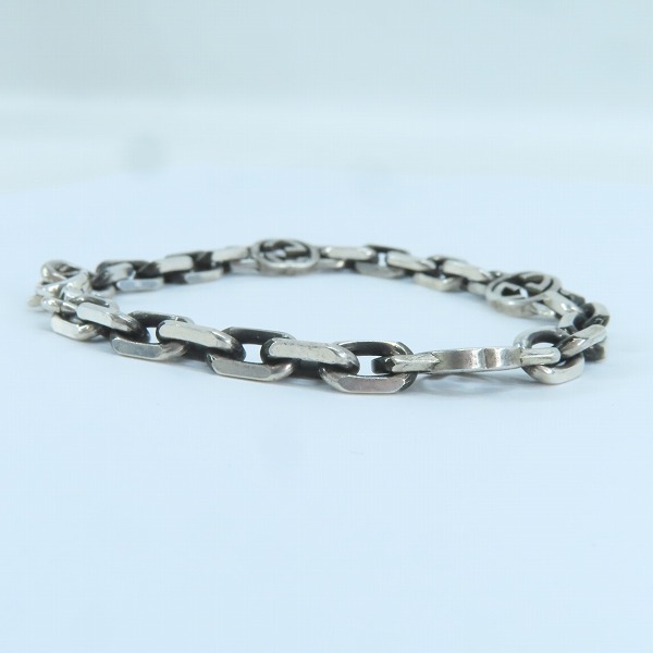 実際に弊社で買取させて頂いたGUCCI/グッチ インターロッキングG シルバー チェーンブレスレット ‎620798 J8400 0811の画像 4枚目