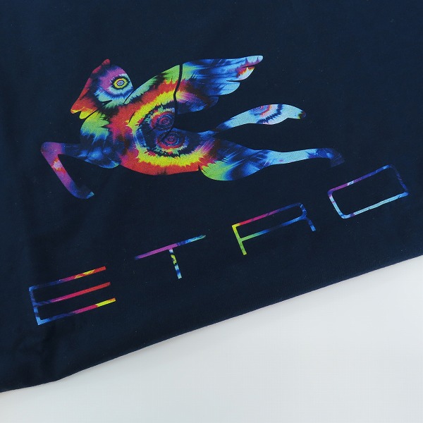 実際に弊社で買取させて頂いた【未使用】ETRO/エトロ ロゴプリント 半袖Tシャツ221-1Y020-9152/XXLの画像 5枚目