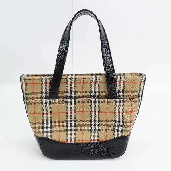 実際に弊社で買取させて頂いたBURBERRY/バーバリー ヘイマーケットチェック ハンドバッグの画像 1枚目