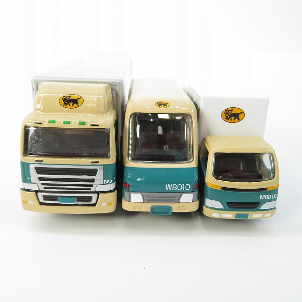 実際に弊社で買取させて頂いたヤマト運輸 クロネコヤマト 大型トラック10t車/ウォークスルーW号車/クール宅急便車 ミニカー 3点セットの画像 1枚目