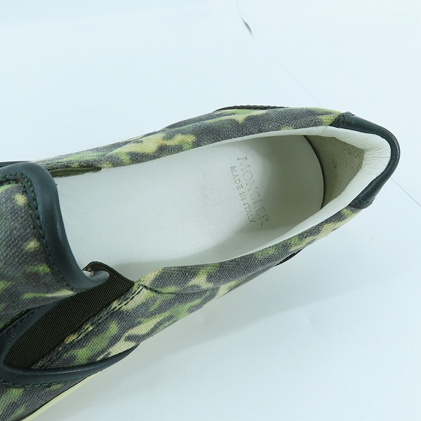 実際に弊社で買取させて頂いたMoncler/モンクレール カモフラ/迷彩柄 キャンバス スリッポンシューズ 41の画像 4枚目