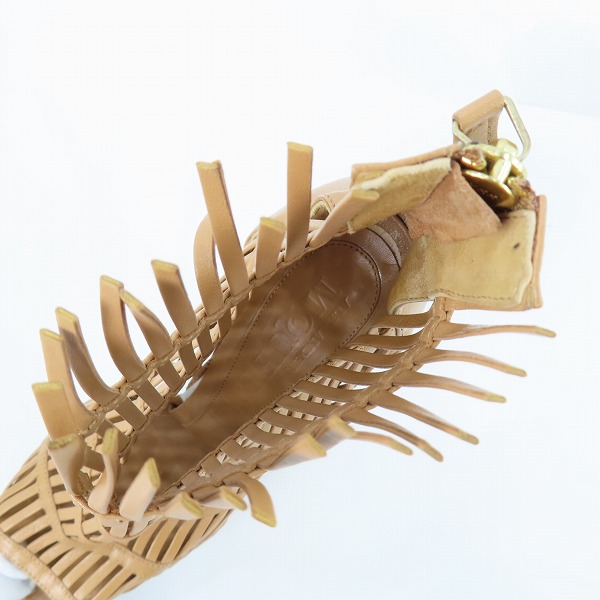 実際に弊社で買取させて頂いたALEXANDER MQUEEN/アレキサンダーマックイーン バックジップ ヒール 36.5の画像 4枚目