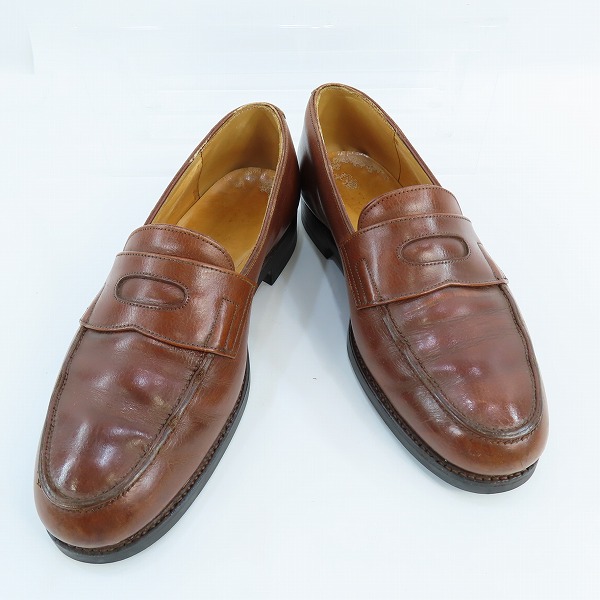 実際に弊社で買取させて頂いたJOHN LOBB/ジョンロブ LOPEZ/ロペス レザー コインローファー/レザーシューズ 純正シューツリー付き