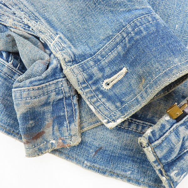 実際に弊社で買取させて頂いた【難有】Lee/リー USA製 91-B 60年代 JELT DENIM ヴィンテージ デニムワークジャケット/46の画像 5枚目