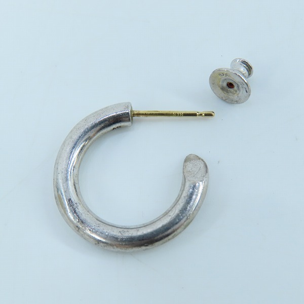 実際に弊社で買取させて頂いたCAREERING/キャリアリング PLACEBO PIERCE ポストK18 SVフープピアスの画像 4枚目