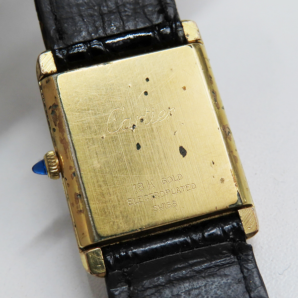 実際に弊社で買取させて頂いたCartier/カルティエ プレマストタンク 18K 腕時計/ウォッチ【動作未確認】の画像 3枚目