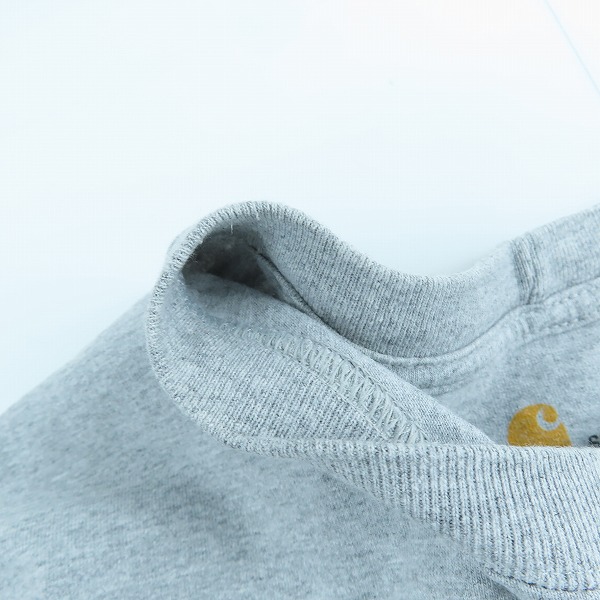 実際に弊社で買取させて頂いたCarhartt/カーハート 胸ポケット 長袖Tシャツ グレー K126 /Sの画像 5枚目