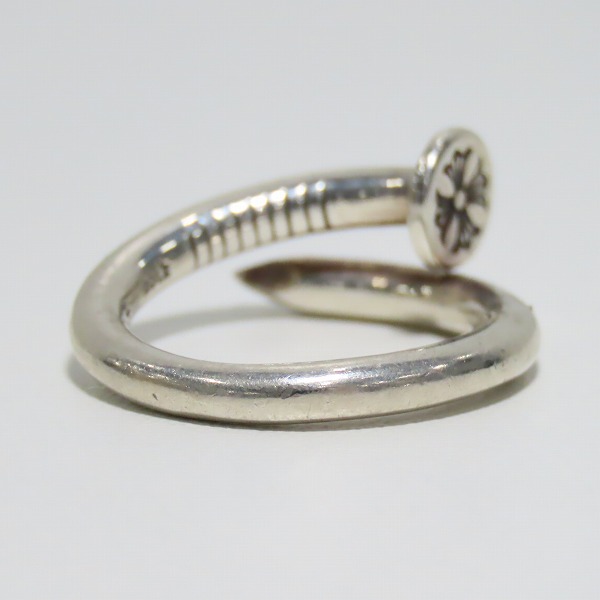 実際に弊社で買取させて頂いたCHROME HEARTS/クロムハーツ ネイルリング フラット CHプラス 13-14号の画像 3枚目