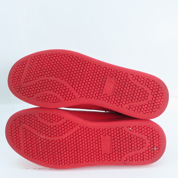 実際に弊社で買取させて頂いたEMPORIO ARMANI/エンポリオ アルマーニ レザー ローカットスニーカー レッド 6.5の画像 2枚目