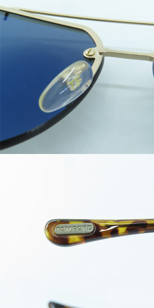 実際に弊社で買取させて頂いたTOM FORD/トムフォード Brad-02 ティアドロップ サングラス TF584 28Aの画像 9枚目