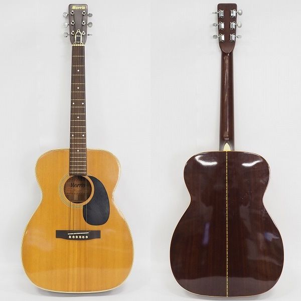 実際に弊社で買取させて頂いた★【難有り】Morris/モーリス FD-15 アコースティックギター/アコギ 1973年 日本製 ソフトケース付の画像 1枚目