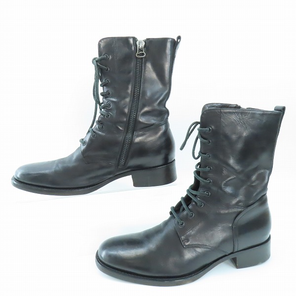 実際に弊社で買取させて頂いたBUTTERO/ブッテロ ジップアップ レザー ロング ブーツ/42の画像 3枚目