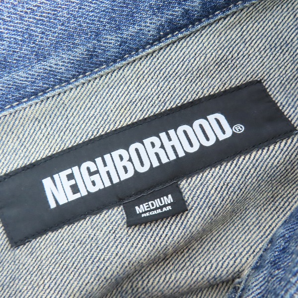 実際に弊社で買取させて頂いた【未使用】NEIGHBORHOOD/ネイバーフッド SAVAGE DENIM TYPE-1 JACKET/サベージ デニムジャケット 242XBNH-JKM01/Mの画像 2枚目
