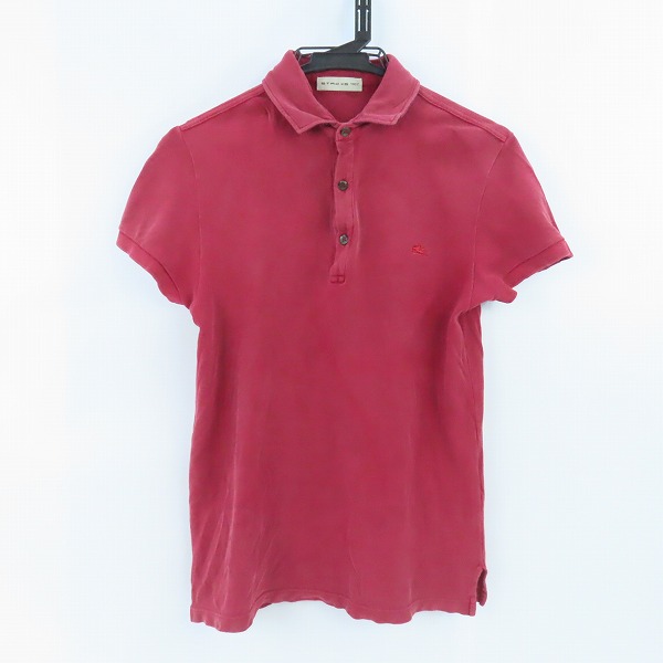 実際に弊社で買取させて頂いたETRO/エトロ 胸ロゴ刺繍 襟下ペイズリー柄半袖ポロシャツ XS