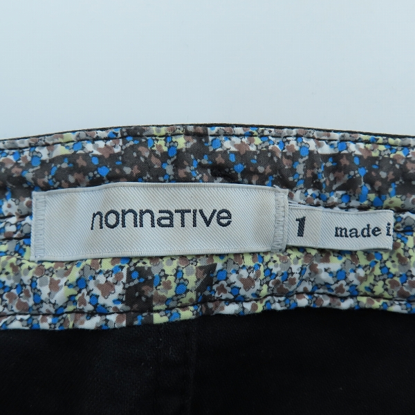 実際に弊社で買取させて頂いたnonnative/ノンネイティブ DWELLER 5P JEANS COTTON SATIN チノパンツ ブラック NN-P2906 /1の画像 2枚目